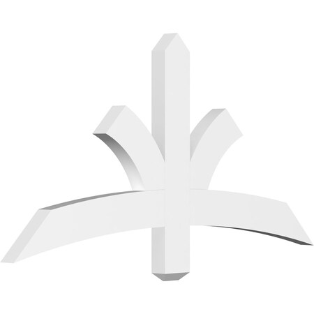 Ekena Millwork Davenport Architectural Grade PVC Gable Bracket, 48"W x 24"H x 2"D x 4"F, 12/12 Pitch GBP048X24X0204DAV00